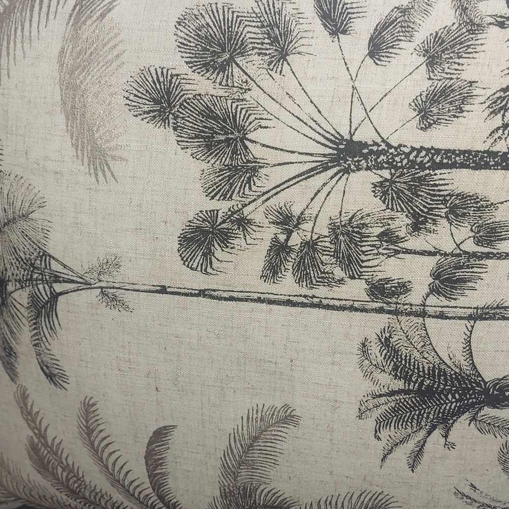 Set (2) Decorative Palm Tree Pillow Covers 18" x 18" - Picture 6 of 8